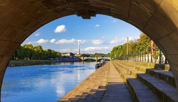 A Pretty UK Town with Many Independent Shops