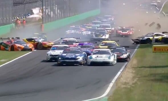 Big Crash at Monza Race Track