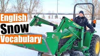 Learn English Snow Vocabulary ❄️🚜 While Cleaning My Driveway With Me!