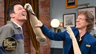 Real People Fake Arms with Mick Jagger | The Tonight Show Starring Jimmy Fallon