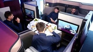 Qatar Airways’ new business class seats convert into a double bed | CNBC International