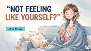 English Podcast -  I’m Not Feeling Like Myself Today  | Easy English Conversation for Beginners