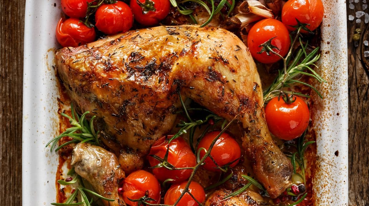 Mary Berry's Easy Chicken and Tomato Tray Bake