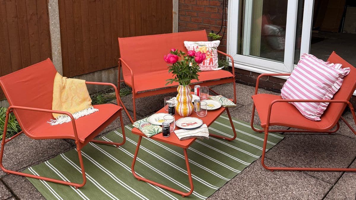 I'm a new homeowner and this on-sale Habitat patio set instantly brightened up my garden