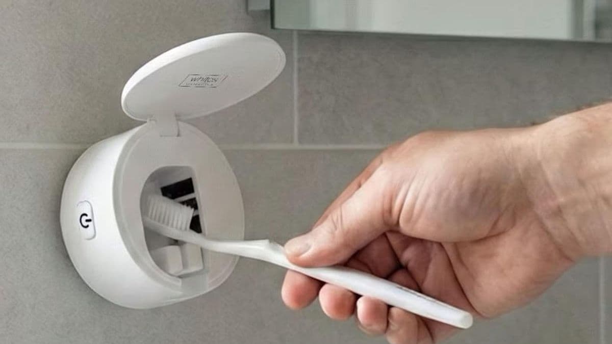 New UV Toothbrush Cleaner Kills Germs Fast
