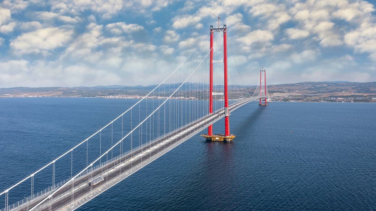 The World's Longest Suspension Bridge Connects Europe and Asia