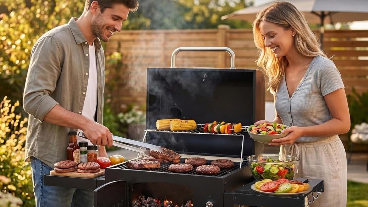 Great Value Smoker BBQ with Big Cooking Space Now Cheaper