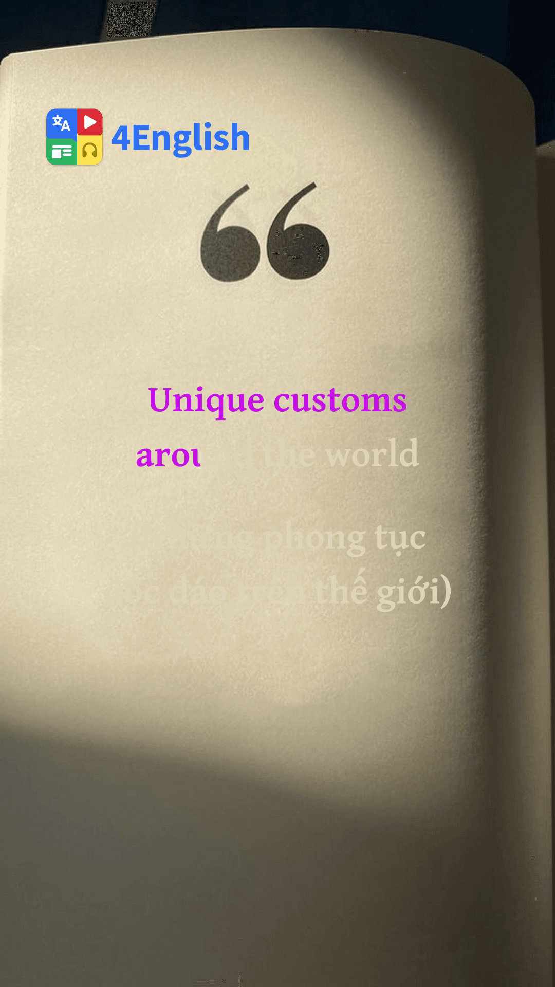 Unique customs around the world (Những phong tục độc đáo trên thế giới)