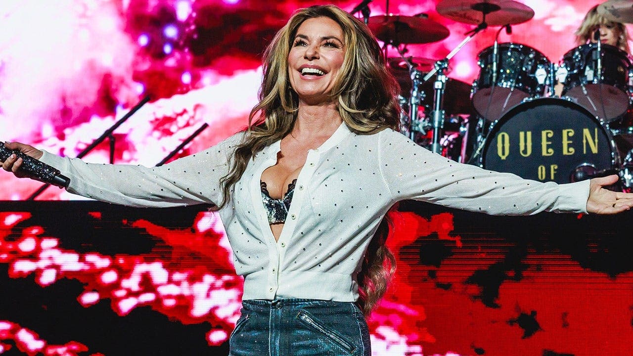 Shania Twain Hints at New Music in Lingerie-Style Dress