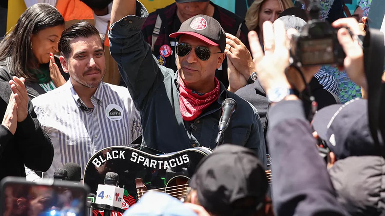 Tom Morello Faces Backlash for Singing at NYC Protest