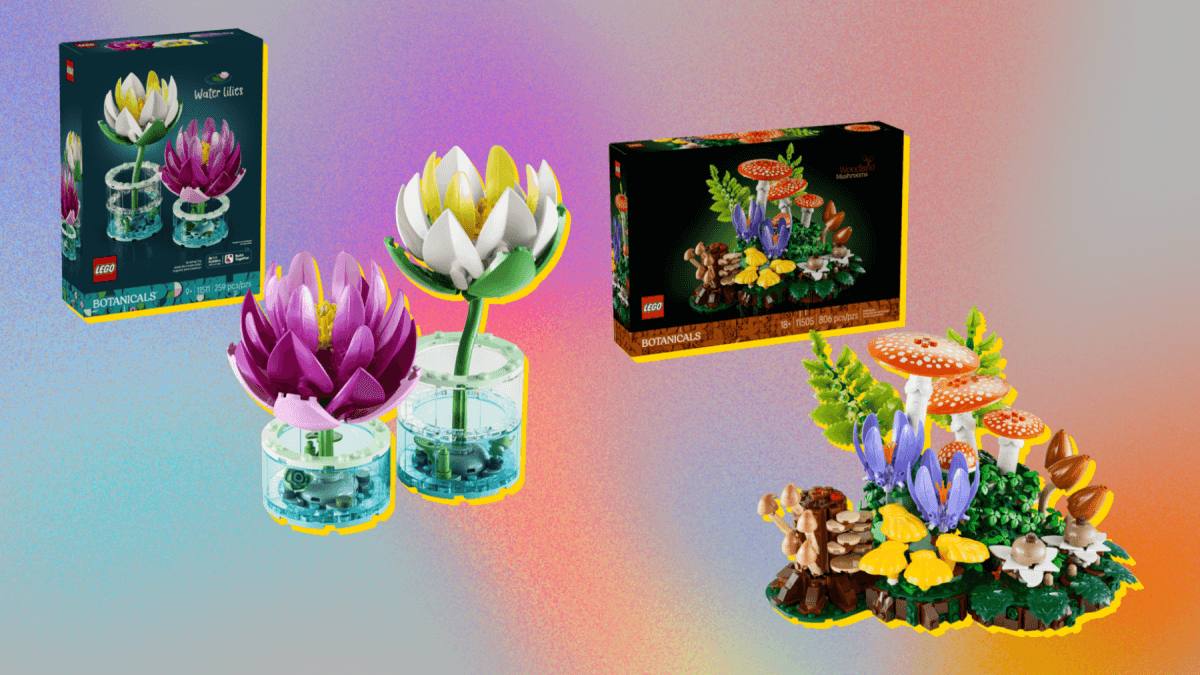 New Lego Botanicals Sets: Woodland Mushrooms and Water Lilies