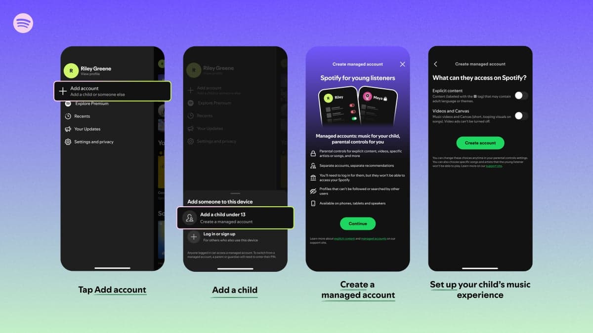 Spotify's Free Managed Accounts for Families
