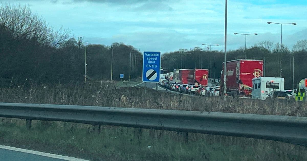M6 crash LIVE: Major UK motorway chaos as two HOURS of weekend traffic sparked after smash